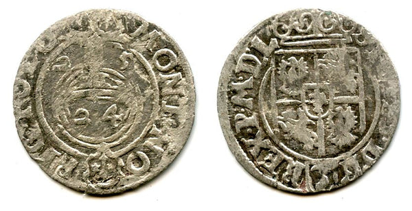 Silver 3-polker (1 kruzierz) of Sigismund III (1587-1632), 1625, Poland