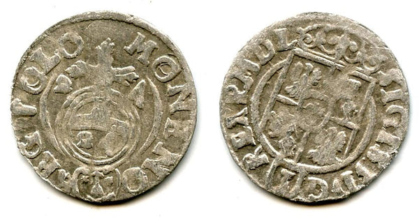 Silver 3-polker (1 kruzierz) of Sigismund III (1587-1632), 1624, Poland