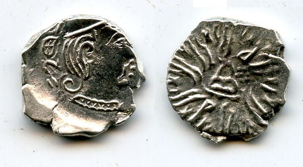 Silver drachm of King Rudrasena III (270-300 SE / 348-378 AD), dated 292 SE = 370 AD, Satraps in Western India