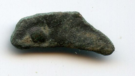Small ancient bronze AE18 dolphin-shaped coin, Olbia, Sarmatia, 5th/4th C. BC