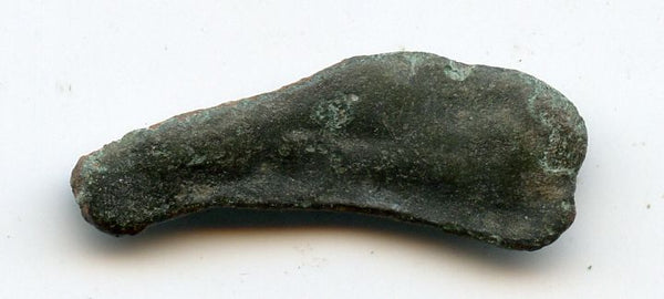 Nice ancient Greek AE24 dolphin-shaped coin, Olbia, Sarmatia, 5th/4th century BC