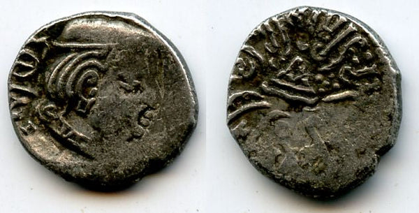 Silver drachm of King Rudrasena II (255-278 AD), dated 189 SE = 267 AD, Satraps in Western India