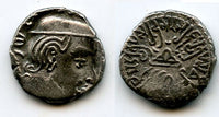 Silver drachm of King Rudrasena II (255-278 AD), dated 180 SE = 258 AD, Satraps in Western India