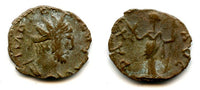 Very neat high quality ancient PAX barbarous AE16 antoninianus of Tetricus (minted ca.270-280 AD), Roman Gaul