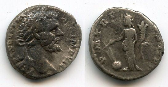 Silver denarius w/Fortuna, Septimius Severus (193-211 AD), Rome mint, Roman Empire
