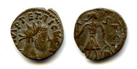 Ancient barbarous antoninianus of Tetricus II (ca.270-280 AD), rare high quality right-facin VIRTVS imitation, Roman Gaul