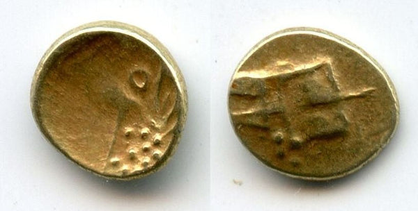 Rare gold fanam, Dutch VOC company in Tuticorin, ca.1658-1795, South-Eastern India (Herrli #3.07.05)