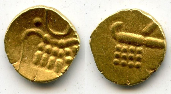 Unknown issue - gold Vira Raya fanam, possibly issued in Calicut, 16th-18th century (Herrli #1.23.66)
