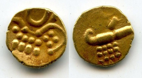 Unknown issue - gold Vira Raya fanam, possibly issued in Calicut, 16th-18th century (Herrli #1.23.66)