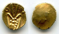Uncertain gold Kali fanam, British EIC or Dutch VOC in S.India, c.1639-late 1700's (Herrli #3)