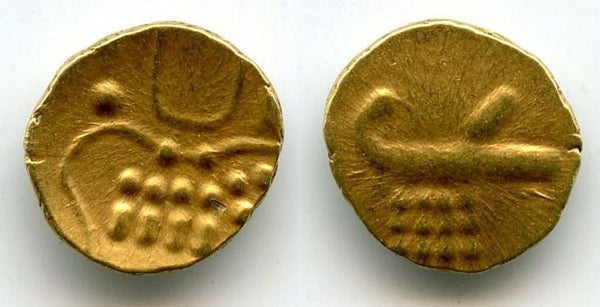 Unknown issue - gold Vira Raya fanam, possibly issued in Calicut, 16th-18th century (Herrli #1.23.66)