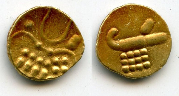 Unknown issue - gold Vira Raya fanam, possibly issued in Calicut, 16th-18th century (Herrli #1.23.66)