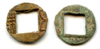 Crude type "Zao Bian Wu Zhu" cash, "Southern & Northern dynasties" period (420-589 AD) - Hartill 10.28