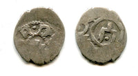 Bilingual silver asper naming Filippo Maria Visconti, of Milan and Genoa (1421-1435) and Khan Ulugh Muhammad (1418-1425 & 1428-1437) of the Mongol Golden Horde, Caffa,  (Ret.#13)