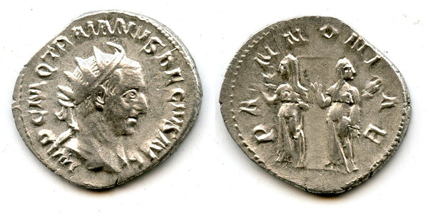 Attractive silver antoninianus of Trajan Decius (249-251 AD), Rome mint, Roman Empire