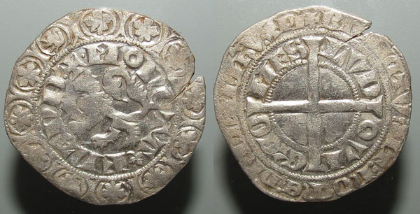 Large silver gros compagnon of Louis de Mâle (1346-1384), Flanders