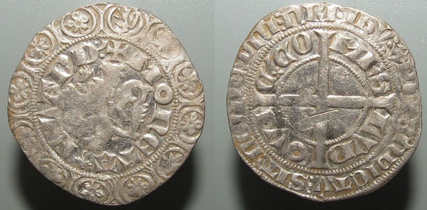 Large silver gros compagnon of Louis de Mâle (1346-1384), Flanders