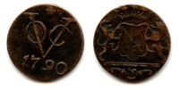 Utrecht issue copper duit issued by VOC (the Dutch East India Company), 1790, Dutch East India - star mintmark (KM#111.4)