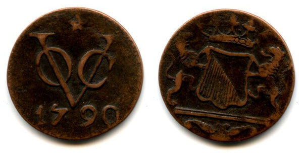 Utrecht issue copper duit issued by VOC (the Dutch East India Company), 1790, Dutch East India - star mintmark (KM#111.4)