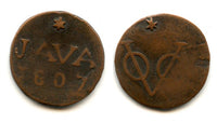 Copper duit issued by VOC (the Dutch East India Company), 1807, Java, Netherlands East Indies (KM #220)