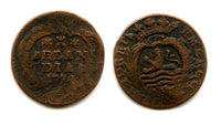 Copper duit, 1776, Middelburg mint, Zeeland coinage, Netherlands  (KM #101)