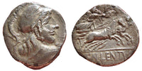 Silver denarius of Cn. Lentulus Clodianus, minted 88 BC, Roman Republic