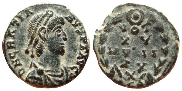 VOT XX MVLT XXX AE4 of Gratian (375-383 AD), Thessalonica mint, Roman Empire