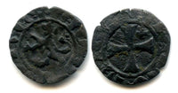 Rare! Billon carzia (denier) of King James I (1382-1398), Crusader Lusignan Kingdom of Cyprus and Jerusalem