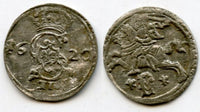 High quality silver 2-denars of Sigismund III (1587-1632), 1620, Grand Duchy of Lithuania, Polish-Lithuanian Commonwealth (KM 15.3)