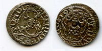 Silver shilling of Sigismund III (1587-1632), (16)19, Riga, Livonia, Polish-Lithuanian Commonwealth (KM#5)