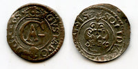Silver solidus of Gustav Adolph (1611-1632),1631, Riga, Livonia, Swedish Occupation (KM #9 - unlisted date variety)