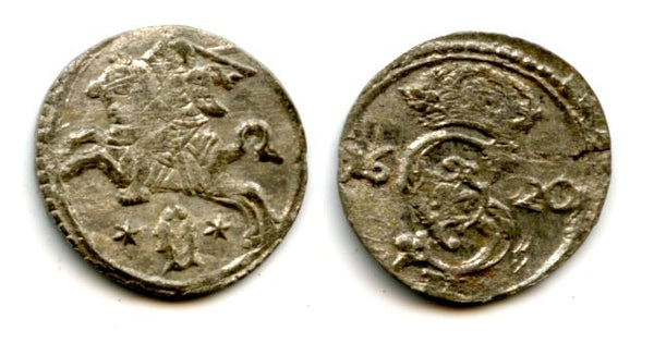 High quality silver 2-denars of Sigismund III (1587-1632), 1620, Grand Duchy of Lithuania, Polish-Lithuanian Commonwealth (KM 15.3)