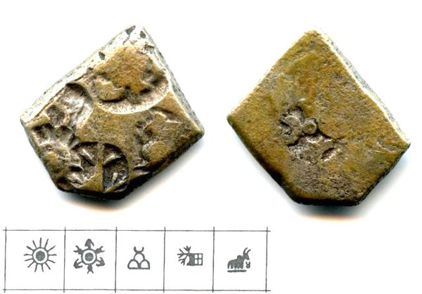 Scarce post-Mauryan silver drachm, ca.200-100 BC (G/H #600)