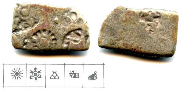 Scarce post-Mauryan silver drachm, ca.200-100 BC (G/H #600)