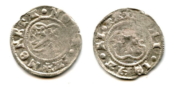 Scarce silver shilling of Bishop Johannes VI Bey (1528-1543), Dorpat, Bishopric of Dorpat