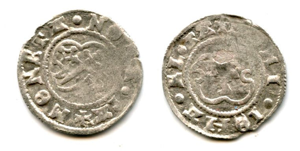 Scarce silver shilling of Bishop Johannes VI Bey (15281543) of Tartu, Dorpat mint, Livonian Order