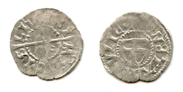 Scarce silver shilling of Walter von Plattenberg (1494-1535), Grand Master of the Livonian Order, Reval mint, minted 1532-1535