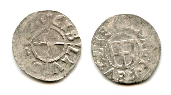 Scarce silver shilling of Walter von Plattenberg (1494-1535), Grand Master of the Livonian Order, Reval mint, minted 1532-1535