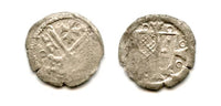 Scarce silver artig of Walter von Plattenberg (1494-1535), Grand Master of the Livonian Order, Riga mint (undated type, Fyodorov #474)