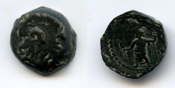 Rare small AE16 of  Cleopatra (51-30 BC), Neopaphos, Cyprus, Ptolemaic Kingdom of Egypt