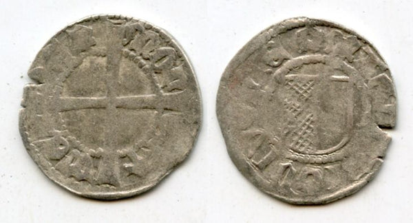 Scarce silver shilling of Walter von Plattenberg (1494-1535), Grand Master of the Livonian Order, Wenden mint