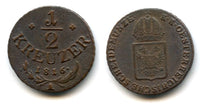 High quality 1/2-kreuzer, 1816-A, Franz II (1792-1835), Vienna mint, Austria