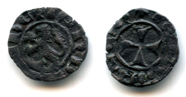 Rare and well-struck billon dinero of King Janus (1398-1432), Crusader Lusignan Kingdom of Cyprus and Jerusalem