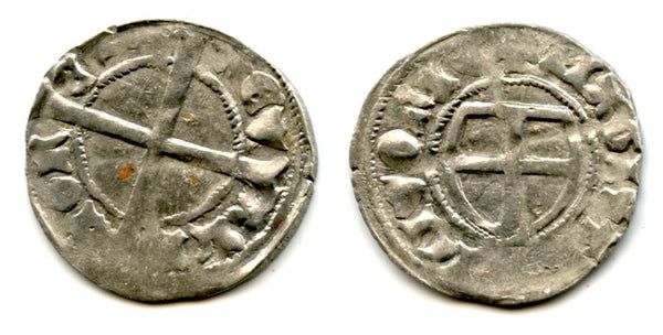 High quality silver schilling of Gisbrecht (Zisse) von Ruttenberf (1424-1433), Grand Master of the Livonian Order, Reval mint