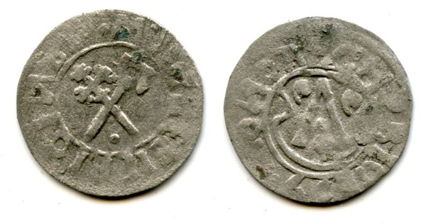 Scarce silver schilling of Thomas Schoening (1528-1539), Archbishop of Riga