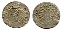 Rare silver shilling issued by Wilhelm of Brandenburg, Archibishop of Riga (1539-1563), (15)46, Riga, Latvia