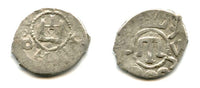 Bilingual silver asper naming Filippo Maria Visconti, of Milan and Genoa (1421-1435) and Haci Girey (1428/1434-1466) of the Jochid Mongols (Retowski 245)
