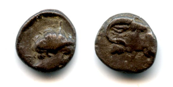 Ancient Greek silver hemiobol, ca.400-340 BC, Helikarnassus, Caria