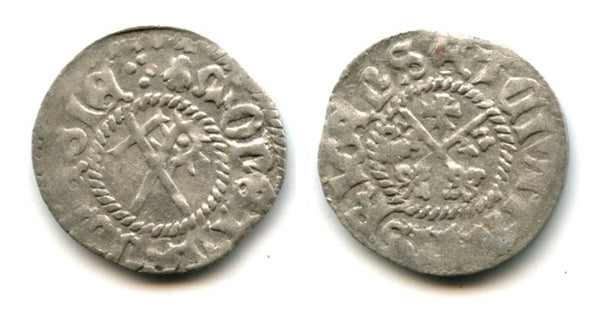 Rare silver schilling, Sede Vacante issue, 1479-1484, Riga mint, Archbishopric of Riga