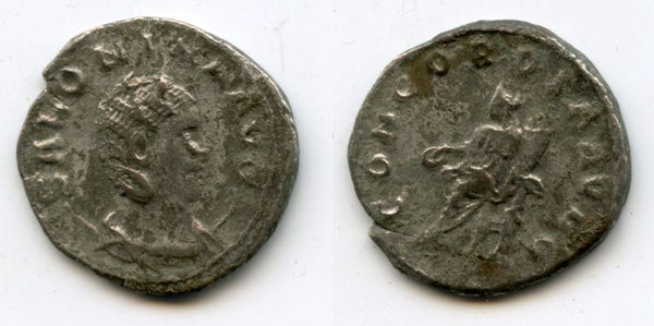 Billon antoninianus of Salonina, wife of Gallienus (253-268 AD), Antioch mint, Roman Empire